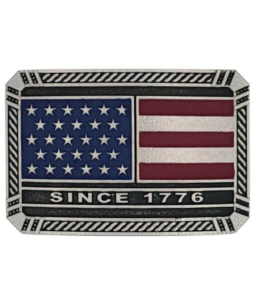 Montana Silversmiths American Flag Attitude Belt Buckle