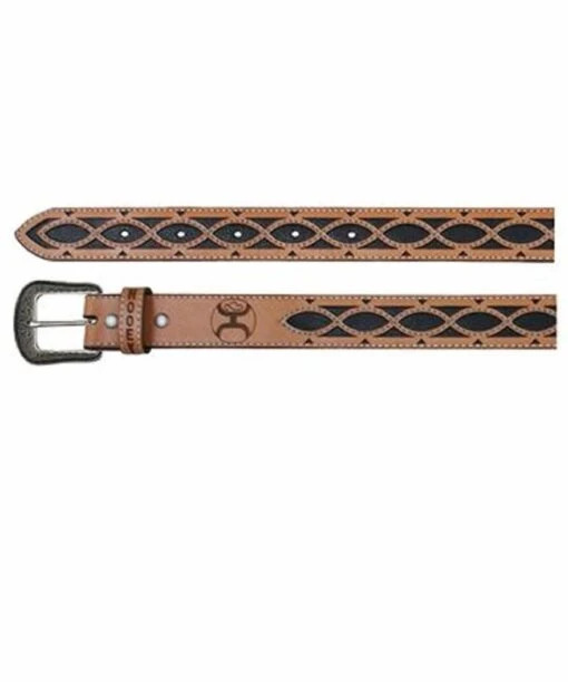 Trenditions Men's Hooey Lace Cut Belt