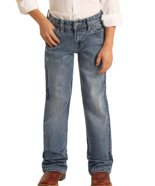 Rock & Roll Cowboy Boys' Reflex Boot Cut Jean