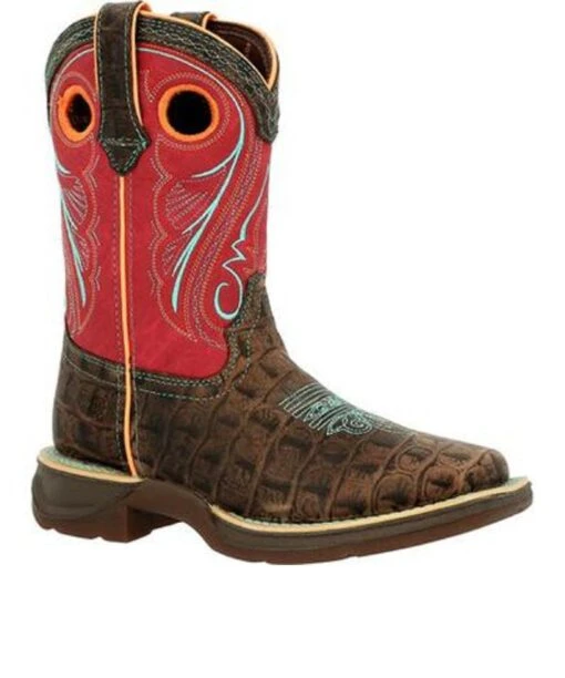 Durango Kids' Lil' Rebel Big Kids' Gator Embossed Boot
