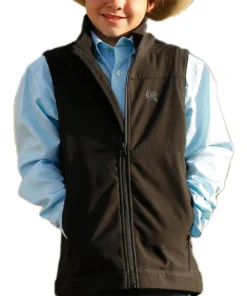 Cinch Boy's Bonded Black Vest