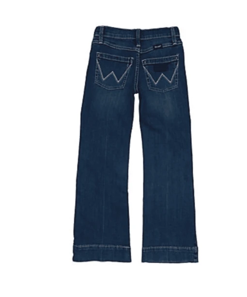 Wrangler Girls' Francine Medium Wash Trouser Cut Jean
